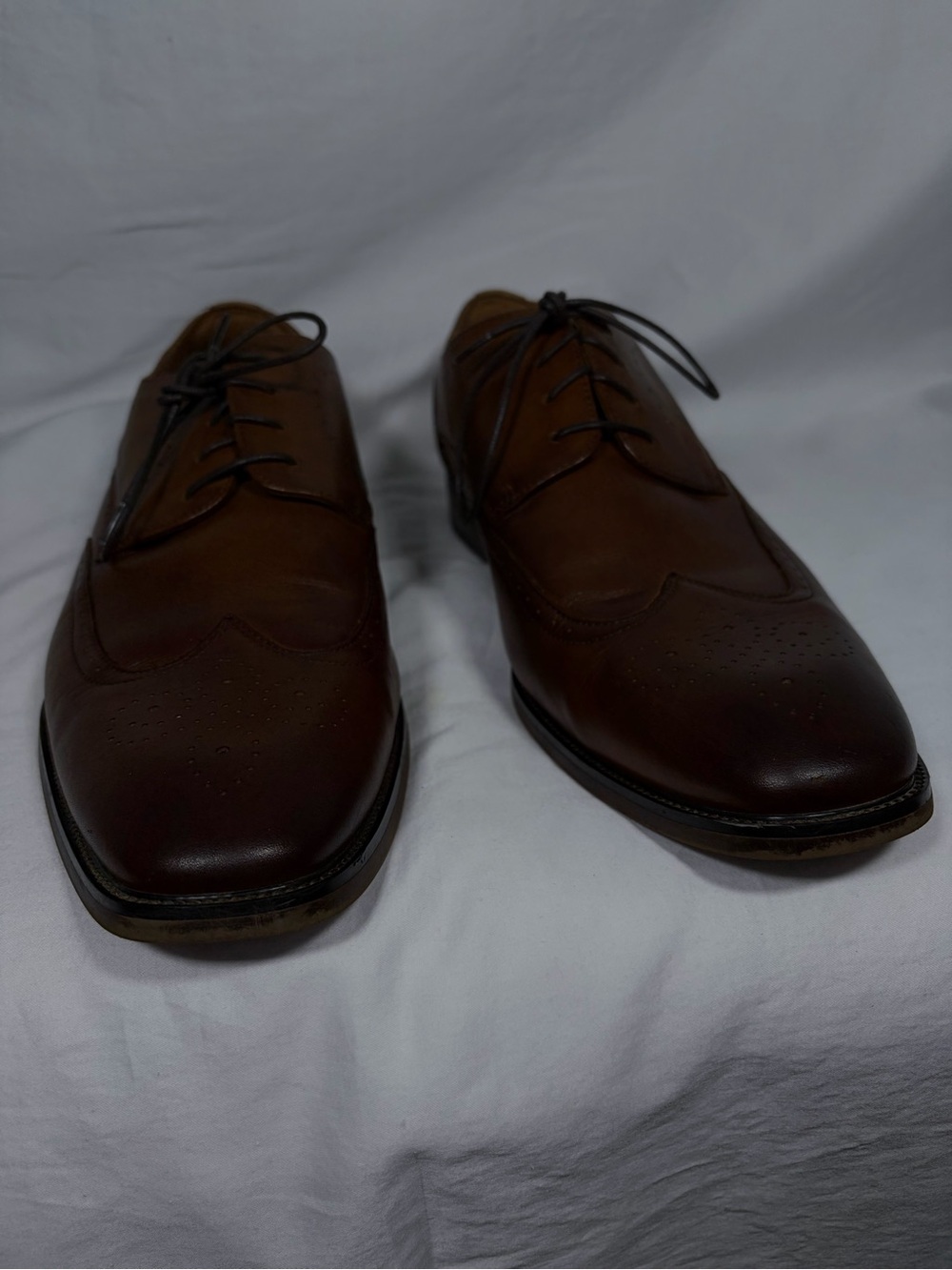 Men's Brown Leather Wingtip Dress Shoes Florsheim